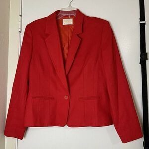 Vintage Pendleton scarlett red wool blazer jacket size US 10